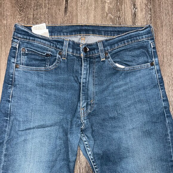 Levis 505 Jeans Mens 32x30 Blue Denim Regular Fit Straight Leg Medium Wash - Picture 2 of 7